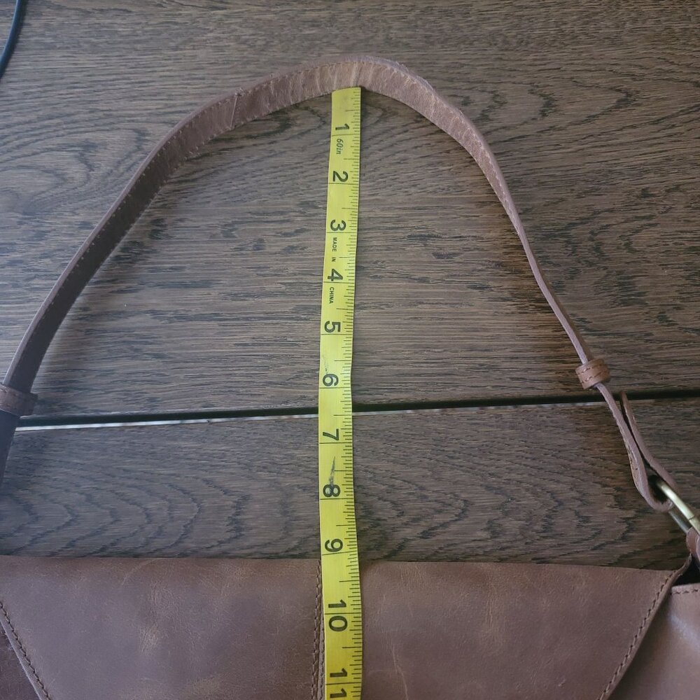 Born Genuine Leather Saddle Floral Embossed Shoulder Handbag - Picture 12 of 14